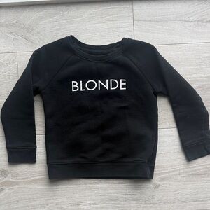 Kids Black Brunette the Label 'BLONDE' Graphic Sweatshirt